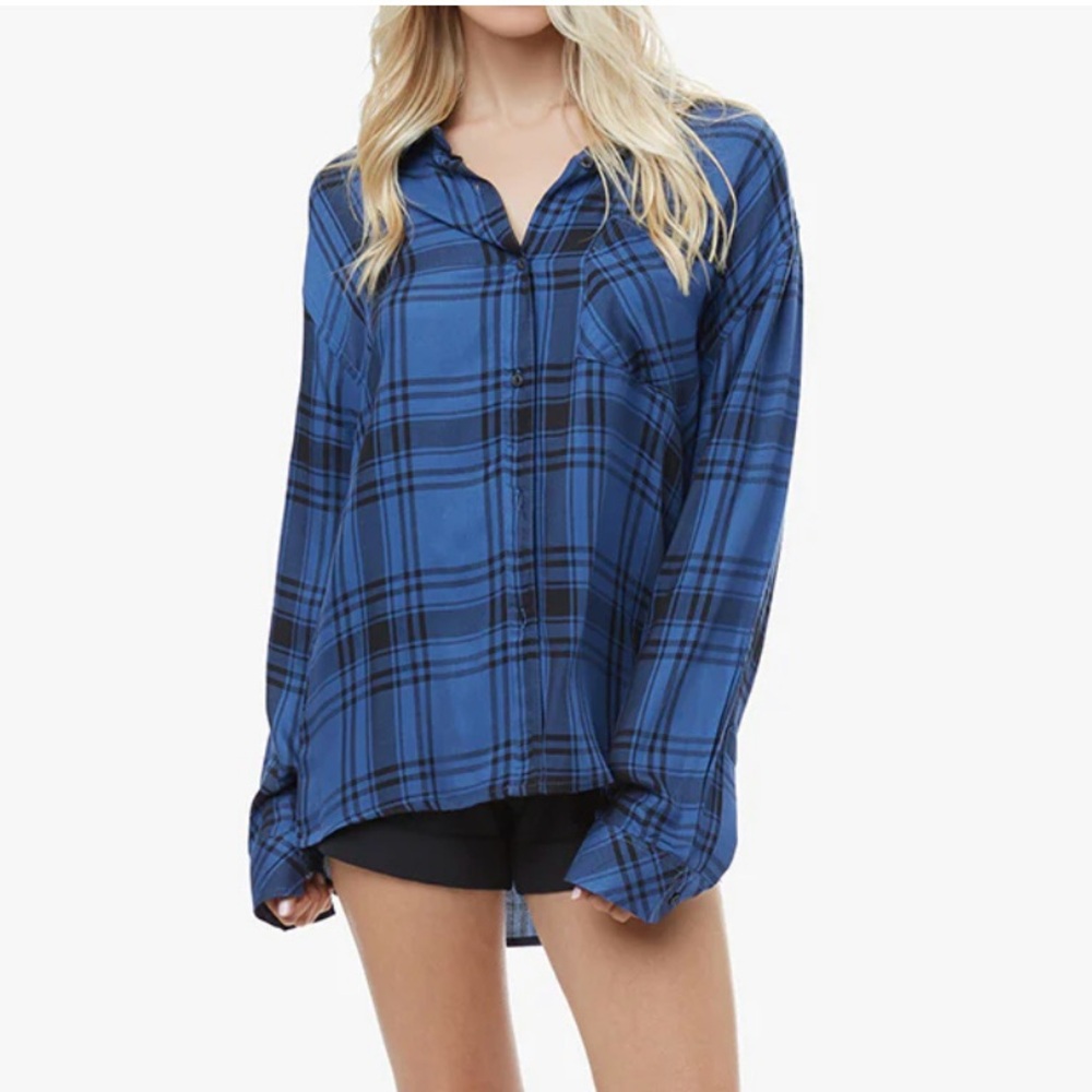 WeWoreWhat - Boyfriend Plaid Shirt - New With Tags